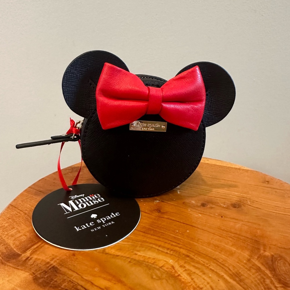 Kate Spade Black and Red Minnie Mouse Coin Pouch